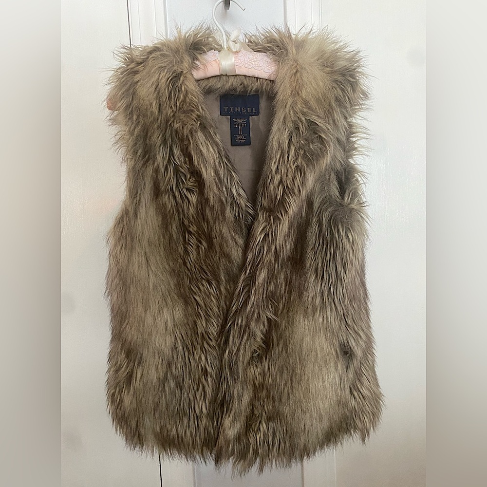 Faux Fur Vest size small